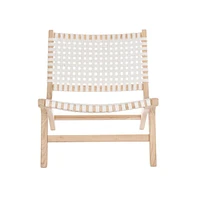 Luna Leather Woven Accent Chair