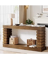 Tribesigns 70.8-Inch Long Console Table, Wood Entryway Table with Storage, Narrow Sofa Couch for Living Room Hallway