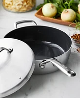 GreenPan GP5 Stainless Steel 4-Quart Saute Pan with Lid
