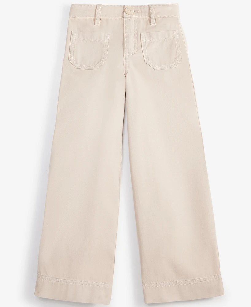 Epic Threads Little & Big Girls Twill Patch-Pocket Wide-Leg Pants, Exclusively at Macy's