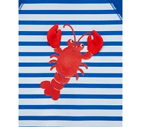 Little Me Baby Boys Lobster One-Piece Rash Guard Swimsuit