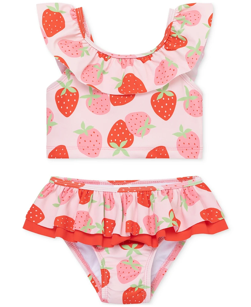 Little Me Baby Girls Strawberry-Print 2-Piece Swimsuit