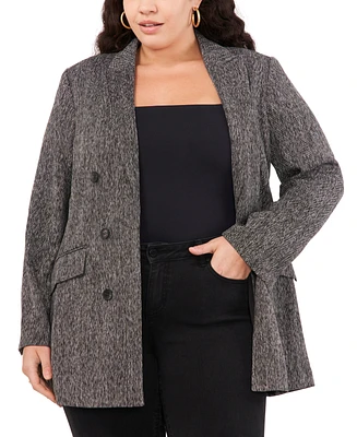 Vince Camuto Plus Double-Breasted Shawl-Collar Jacket