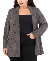Vince Camuto Plus Double-Breasted Shawl-Collar Jacket