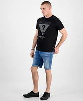 Guess Men's Timeless Regular-Fit Embroidered Logo Graphic T-Shirt