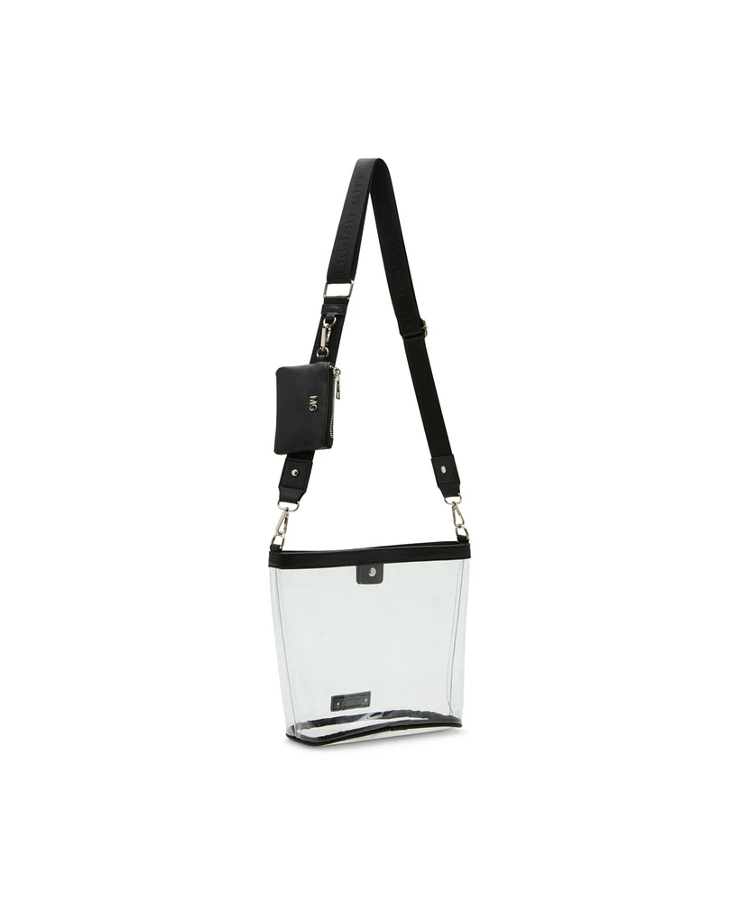 Madden Girl Cleo Clear Vinyl Bucket Crossbody Bag