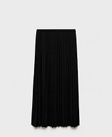 Mango Women's Pleated Long Skirt