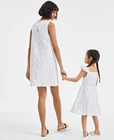 On 34th Womens Scallop Edge Eyelet Shift Dress Toddler Girls Mommy Me Eyelet Smocked Dress Exclusively At Macys