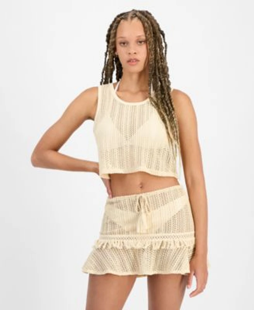 Miken Juniors Crochet Cover Up Tank Crochet Cover Up Skirt Exclusively At Macys