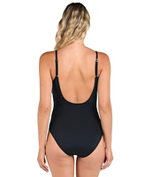La Blanca Women's Island Goddess Plunging Swimsuit