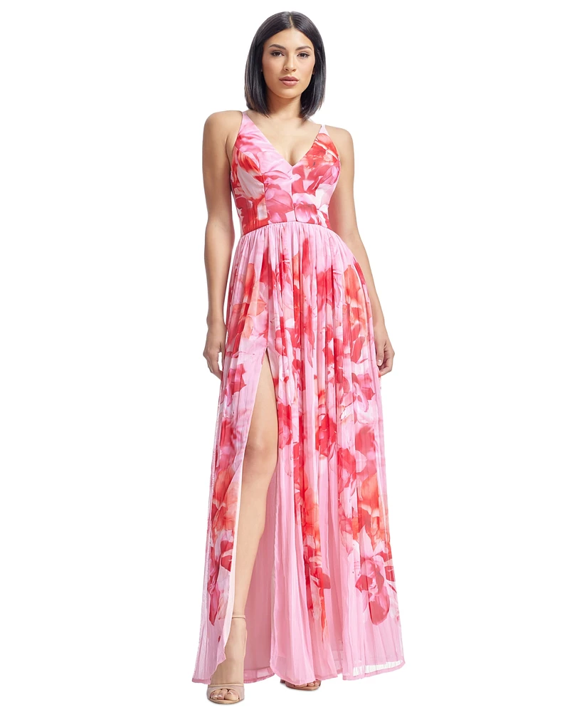 Dress the Population Women's Alyssa Floral-Print Gown
