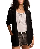 Lucky Brand Women's Mixed-Stitch Cardigan