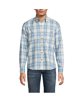 Lands' End Men's Lightweight Coastal Flannel Shirt