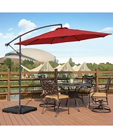 10Ft Patio Offset Umbrella Outdoor Patio Umbrella Large Outdoor Umbrella Pool Umbrella for Backyard Garden Pool