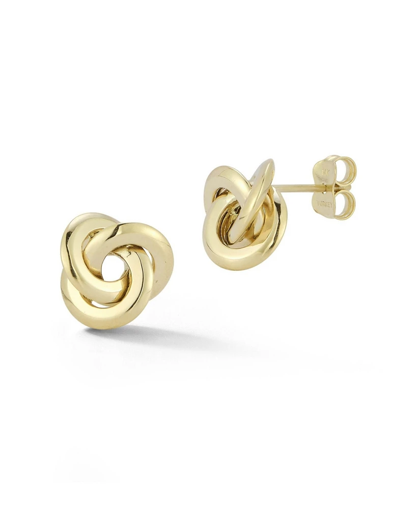 Rachel Zoe 14K Gold Knife Edge Love Knot Studs