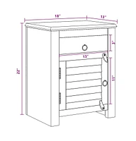 End Table with 1 Drawer 1 Door Reclaimed Wood