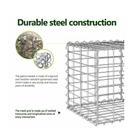 Cube Gabion Raised Bed Steel Wire 19.7"x19.7"x19.7"