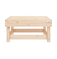 Patio Footstool Solid Wood Pine