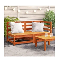 Patio Sofa -Seater Wax Brown Solid Wood Pine