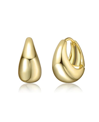 Gleaming Elegance Mini Huggie Hoop Earrings White Gold Plated or 14K Palted