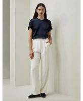Contemporary Oversized Silk Top for Women