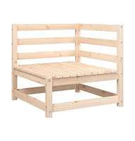Patio Sofa Corner with Cushions Solid Wood Pine