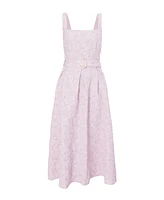 Quiz Women's Jacquard Square Neck Midi Dress