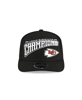 New Era Men's Black Kansas City Chiefs 2024 Afc Champions Locker Room 9SEVENTY Adjustable Hat