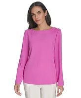 Halston Women's Button-Trim Top