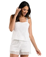 La Blanca Women's Waverly Crochet Swim Tank Top