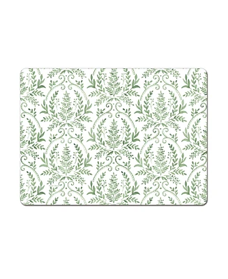 CounterArt Fern Fronds Hardboard Cork Placemats Set of 4, 15"x 11"