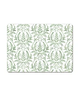 CounterArt Fern Fronds Hardboard Cork Placemats 15"x 11", Set of 4