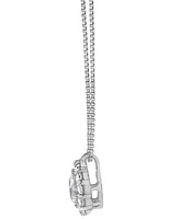 Diamond Halo Pendant Necklace (1/2 ct. t.w.) in 14k White Gold