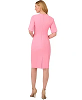 Adrianna Papell Women's Faux-Pearl-Trim Sheath Dress