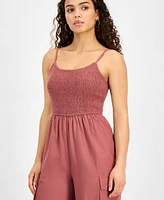 And Now This Petite Repeat Cargo-Pocket Jumpsuit, Exclusively at Macy's