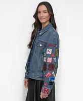 Dkny Women's Patchwork Denim Jacket
