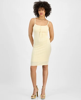 Guess Women's Reina Pointelle-Knit Ribbed Dress