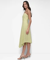 Dkny Women's Sleeveless Paneled Asymmetric Dress