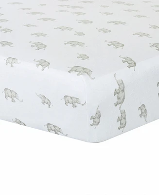 Living Textiles Baby Boys and Girls Elephant Heritage Collection Crib Sheet