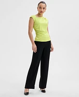 I.n.c. International Concepts Petite Asymmetric Draped Top, Exclusively at Macy's