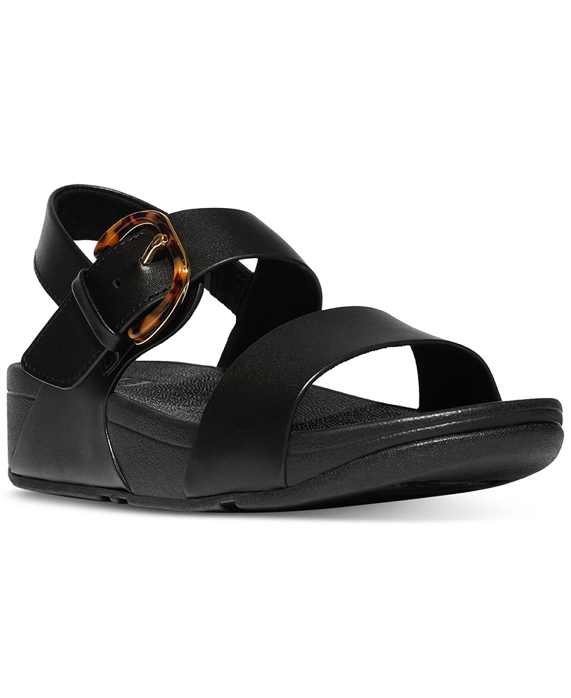FitFlop Women's Lulu Resin Buckle Slingback Wedge Sandals