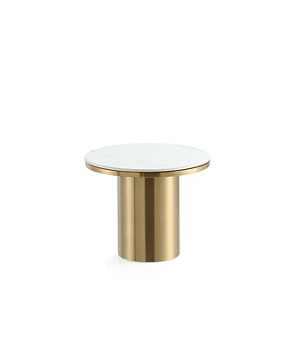 Manhattan Comfort 19.68" Glenn Modern Sintered Stone Top End Table