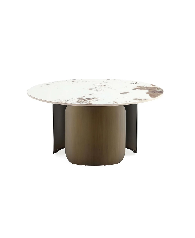 Manhattan Comfort 31.49" Monica Modern Sintered Stone Top Coffee Table