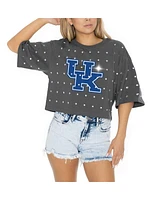 Gameday Couture Women's Gray Kentucky Wildcats Go Time Rhinestone Crop T-Shirt