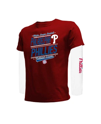 Stitches Big Boys and Girls Red/White Philadelphia Phillies Combo T-Shirt Set