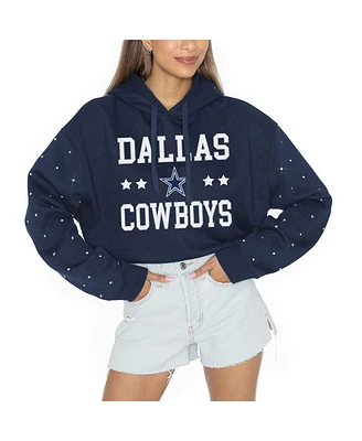 Gameday Couture Women's Navy Dallas Cowboys Like A Star Scrunch Waist Pullover Hoodie