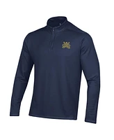 Under Armour Men's Navy Notre Dame Fighting Irish Ireland Motion Quarter-Zip Pullover Top