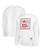 Mitchell & Ness x Bud Light Men's White Kansas City Chiefs The Crest Pullover Sweatshirt