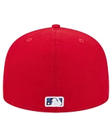 New Era Men's Red Washington Nationals Checkered Undervisor 59FIFTY Fitted Hat