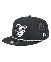 New Era Men's Black Baltimore Orioles Laser Cut 9FIFTY Snapback Hat